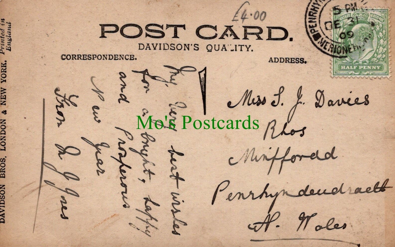 Actress Postcard - Florence Smithson