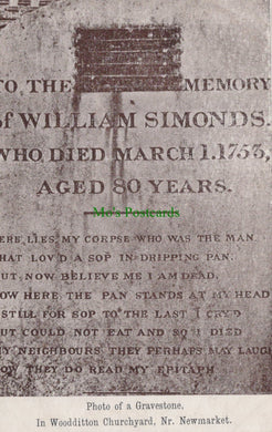 Gravestone, Woodditton Churchyard, Cambridgeshire