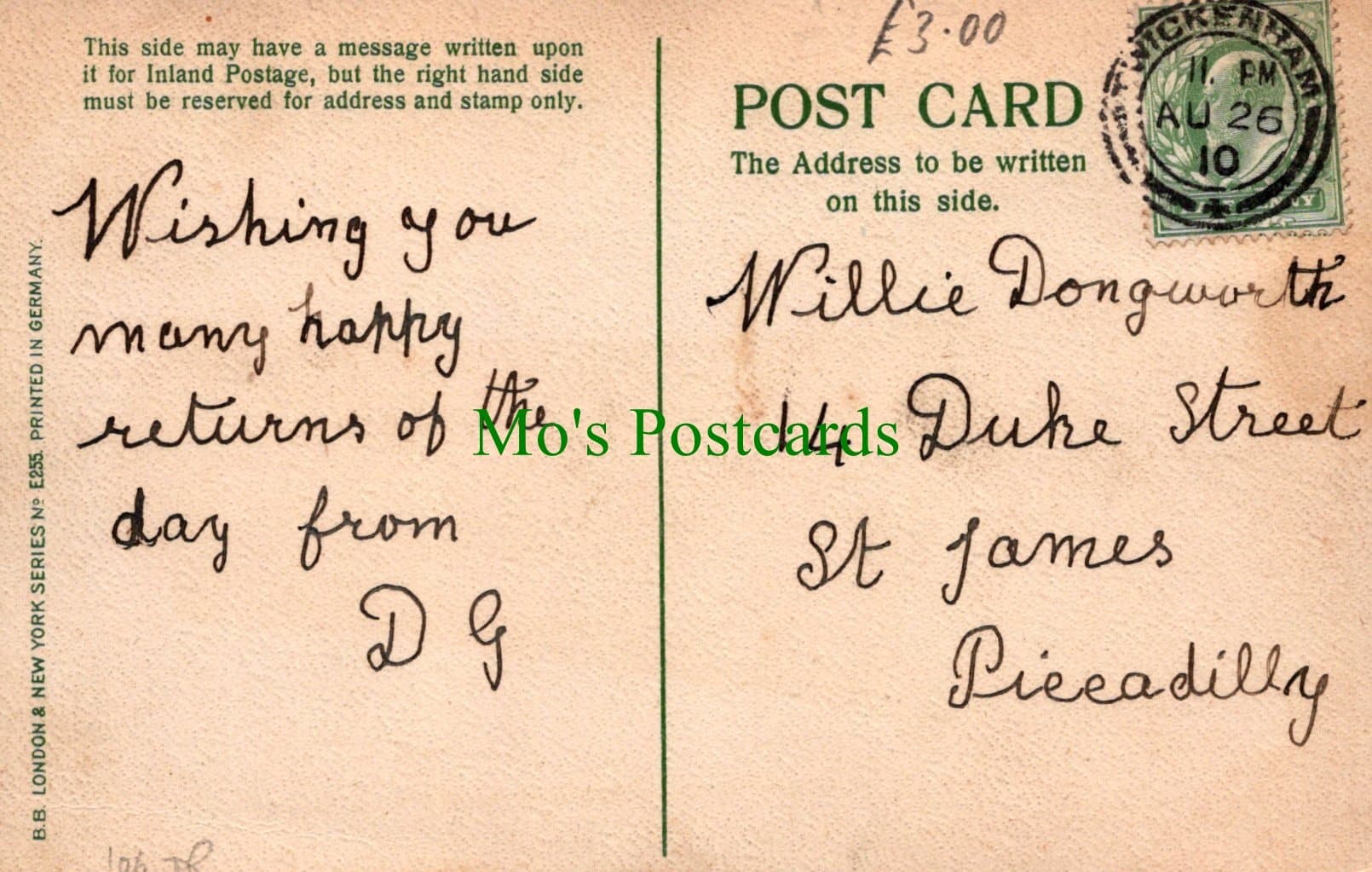 Comic Postcard - Clothing / Trousers / Luck - Mo’s Postcards 