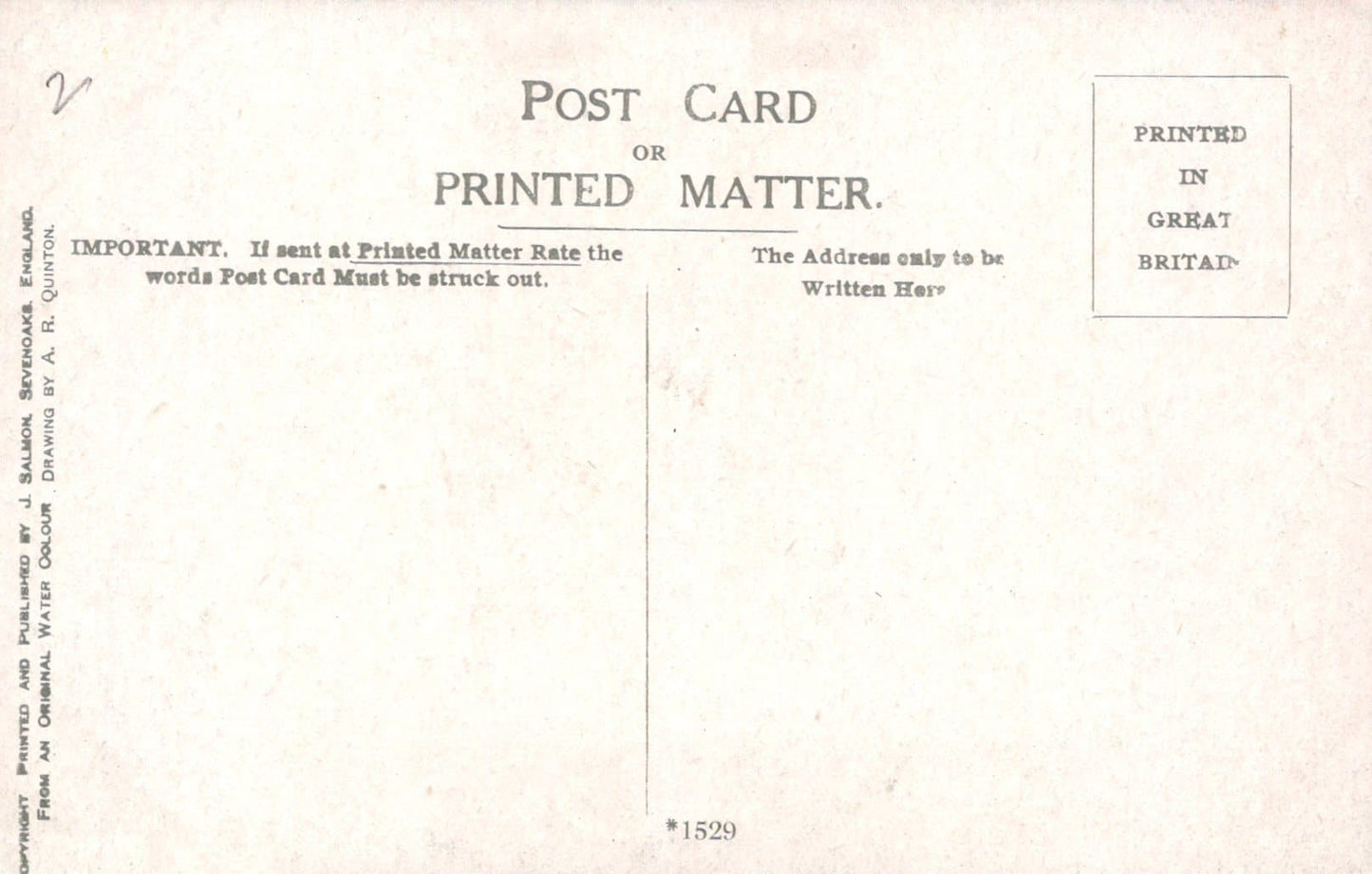 Surrey Postcard - Leith Hill Tower, Dorking - Artist A.R.Quinton - Mo’s Postcards 