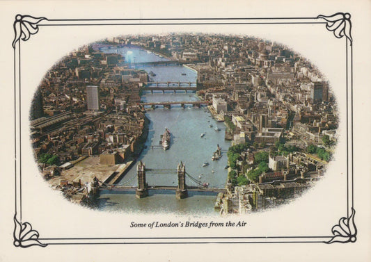 London Postcard - Some of London's Bridges From The Air - Mo’s Postcards 