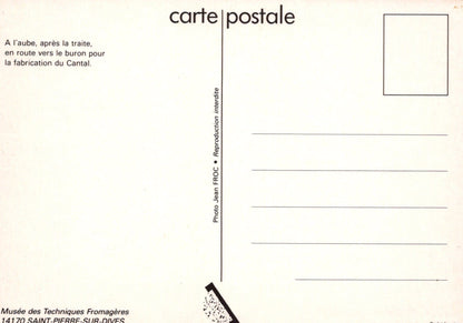 France Postcard - A L'Aube Apres La Traite En Route Vers Le Buron Pour La Fabrication Du Cantal - Mo’s Postcards 