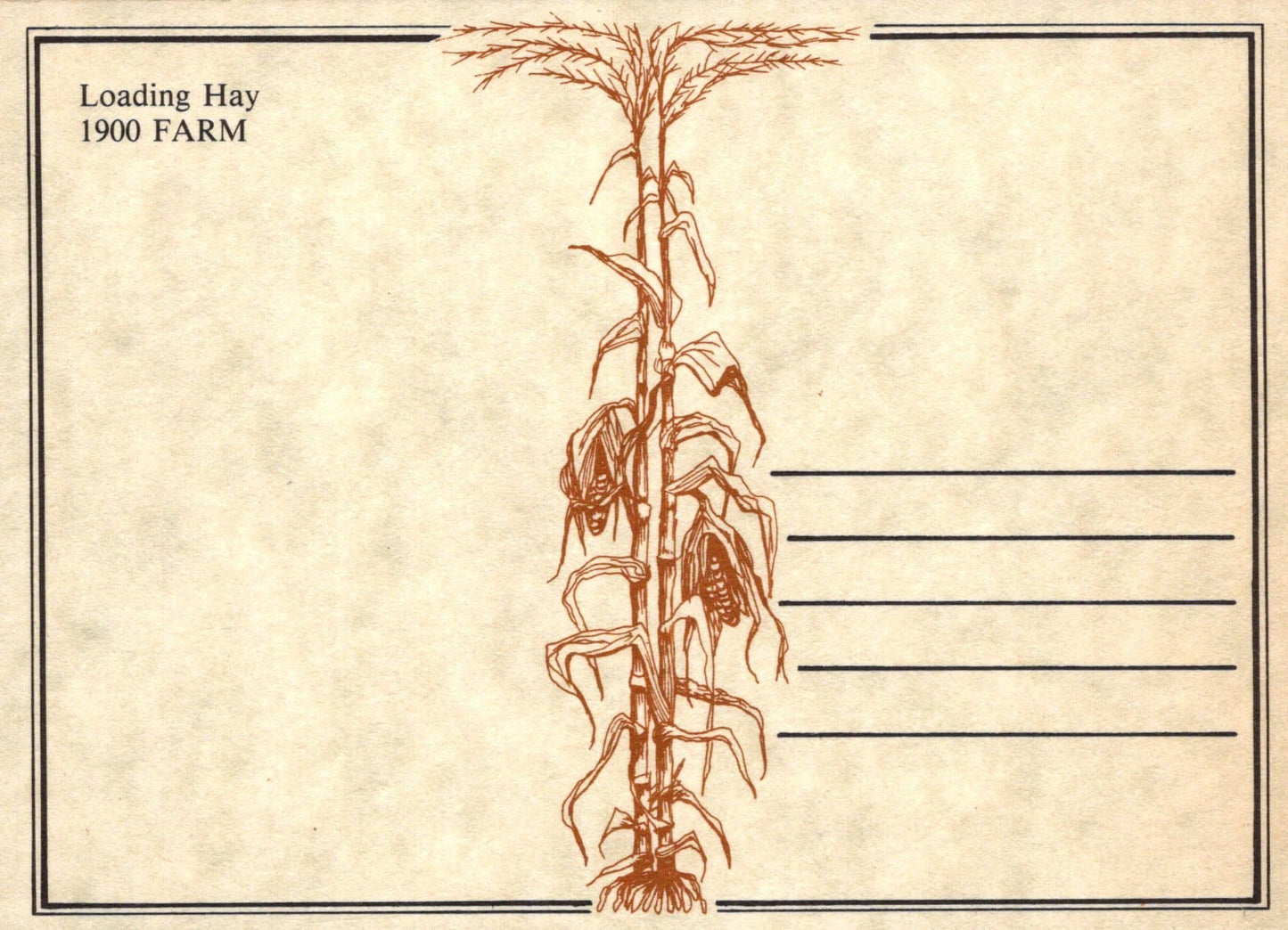 Farming Postcard - Loading Hay, 1900 Farm - Living History Farms - Mo’s Postcards 