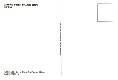Yorkshire Postcard - Judging Sheep, Malton Show 1989 - Mo’s Postcards 