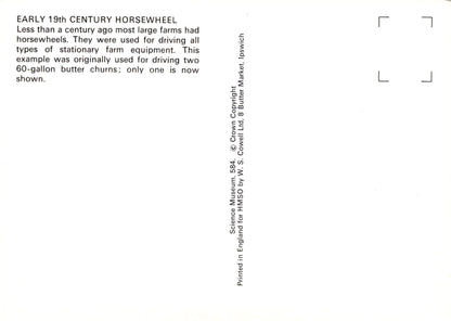 Farming Postcard - Early 19th Century Horsewheel - Science Museum - Mo’s Postcards 
