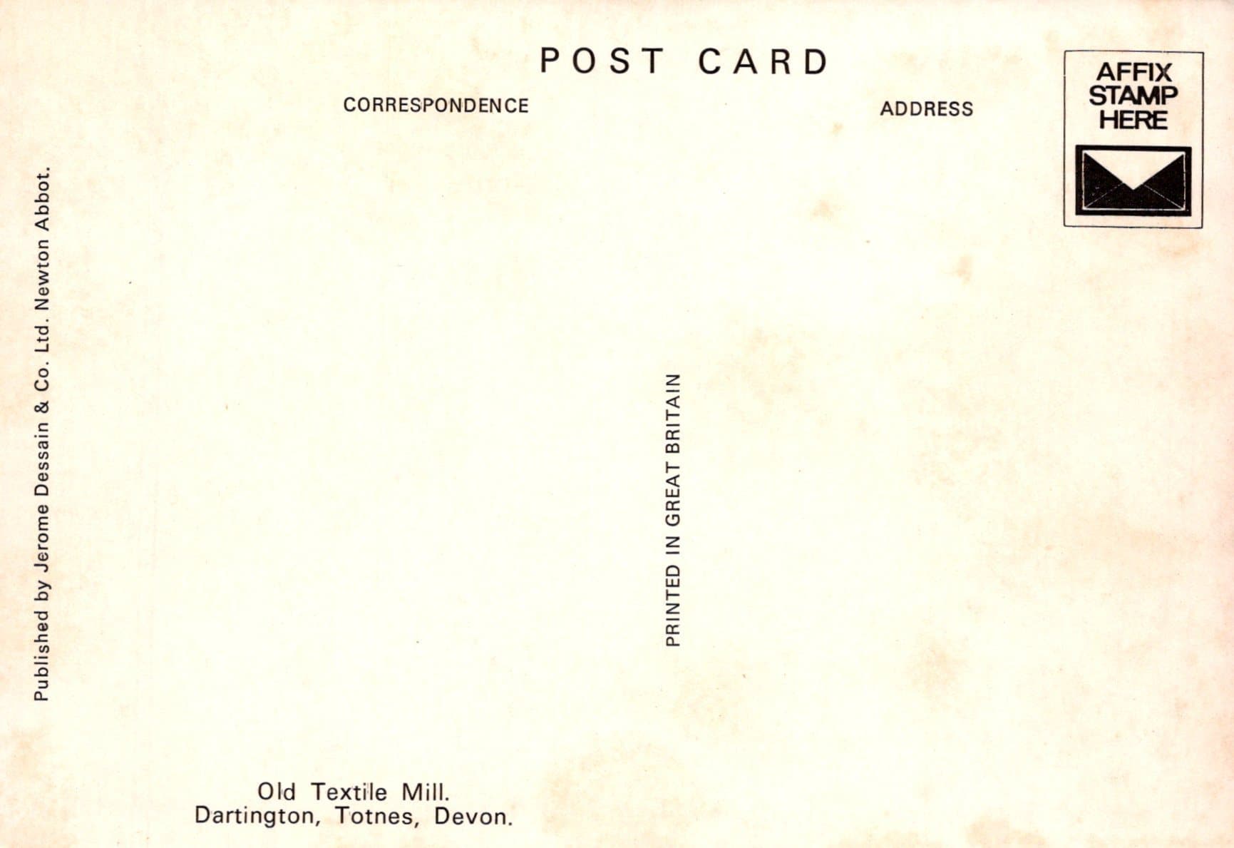 Devon Postcard - Old Textile Mill, Dartington, Totnes - Mo’s Postcards 