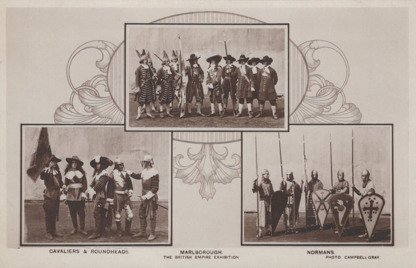 Exhibition Postcard - Marlborough - Cavaliers & Roundheads and Normans - Mo’s Postcards 