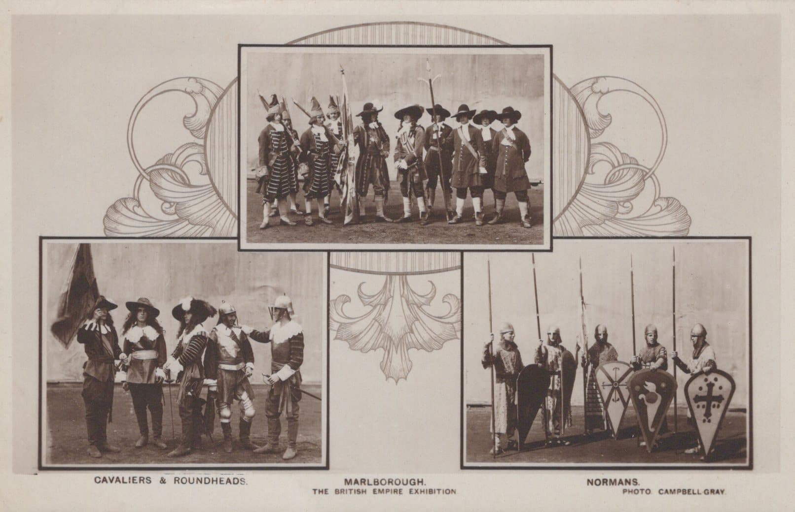 Exhibition Postcard - Marlborough - Cavaliers & Roundheads and Normans - Mo’s Postcards 