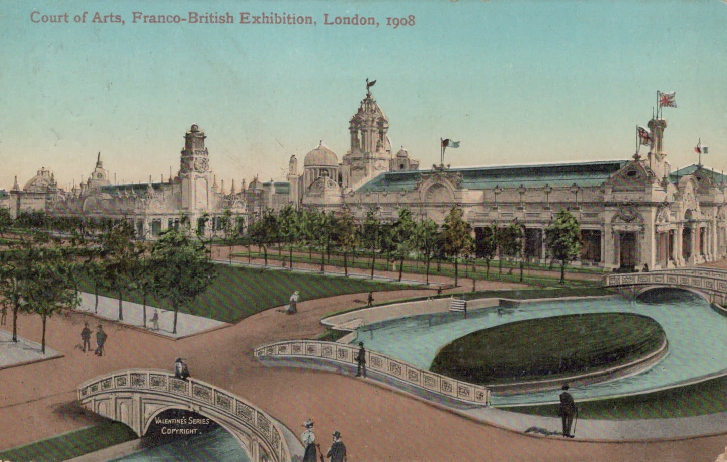 Exhibition Postcard - Court of Arts, Franco-British Exhibition, London, 1908 - Mo’s Postcards 