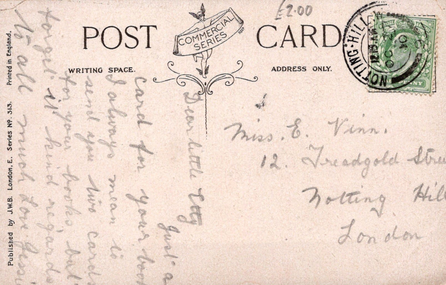 Animals Postcard - Dogs - Children With a Basket of Puppies - An Unexpected Present, 1910 - Mo’s Postcards 
