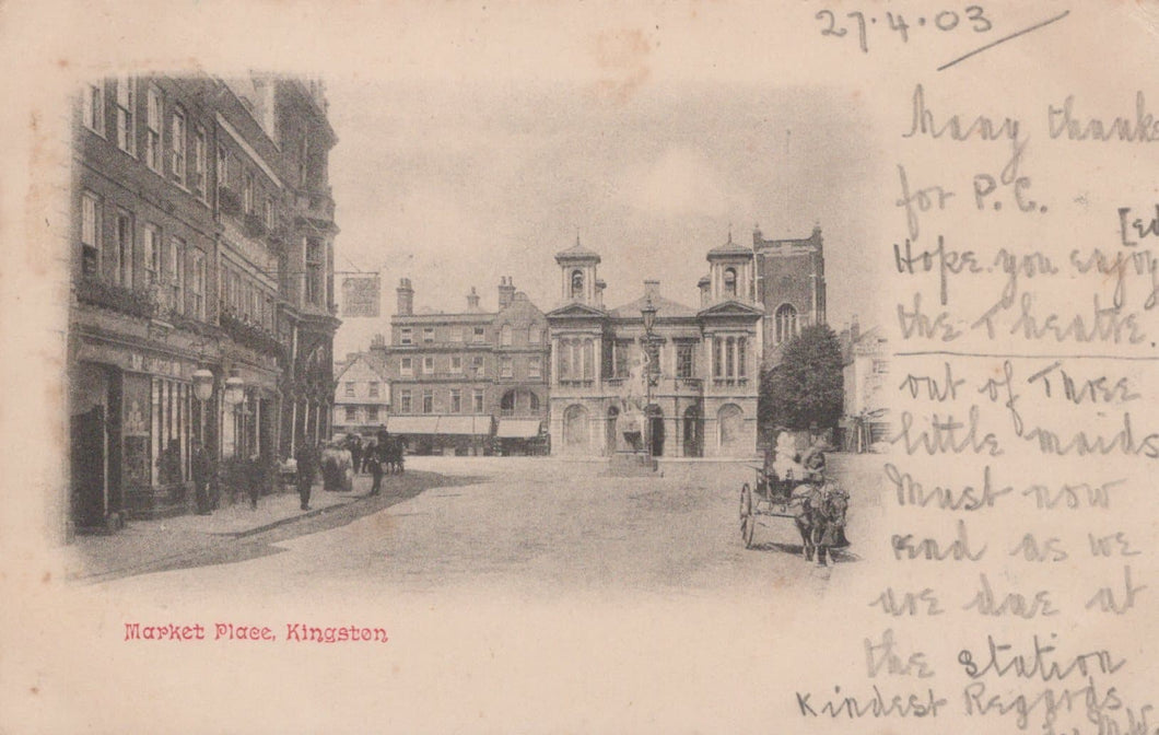 Surrey Postcard - Market Place, Kingston, 1903 - Mo’s Postcards 