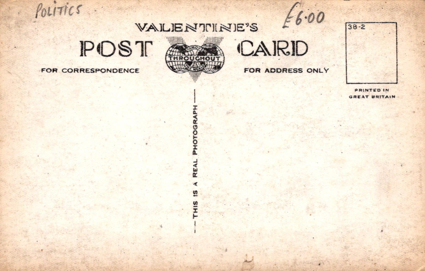 Politics Postcard - Rt Hon Sir H.Kingsley Wood, M.P - Secretary of State For Air - Mo’s Postcards 