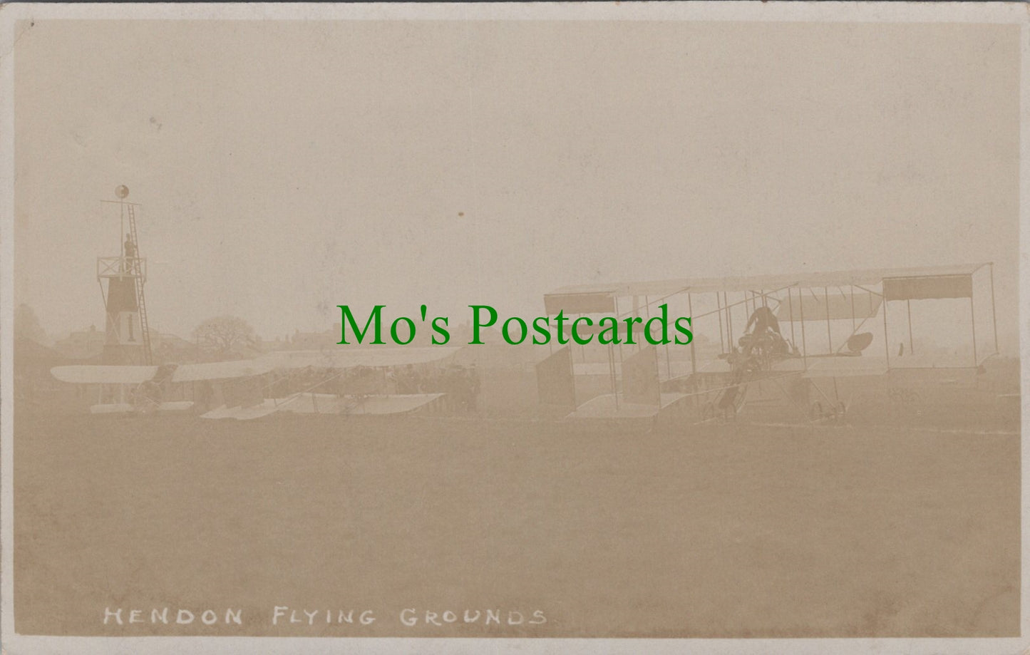 Aviation Postcard - Hendon Flying Grounds