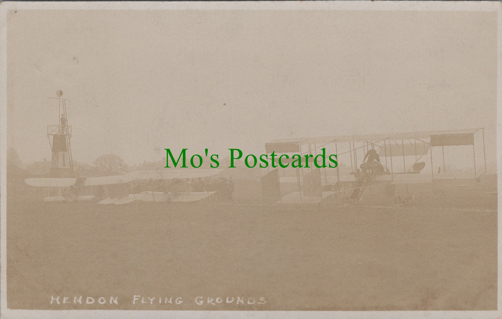 Aviation Postcard - Hendon Flying Grounds