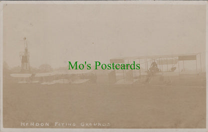 Aviation Postcard - Hendon Flying Grounds
