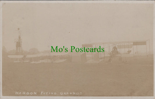 Aviation Postcard - Hendon Flying Grounds