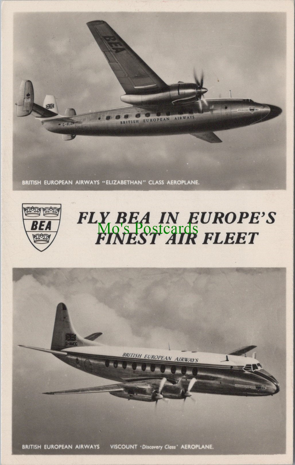Aviation Postcard -British European Airways