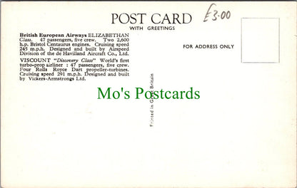 Aviation Postcard -British European Airways