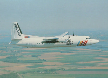 Aviation Postcard - Fokker 50 SAS Scandinavian Commuter OY-KAE Aeroplane - Mo’s Postcards 