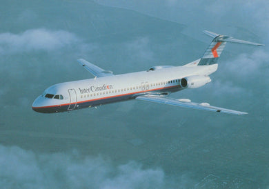 Aviation Postcard - Fokker 100 Inter-Canadien C-FICB Aeroplane - Mo’s Postcards 