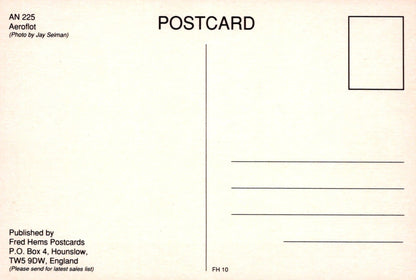 Aviation Postcard - AN 225 Aeroflot Aeroplane - Mo’s Postcards 