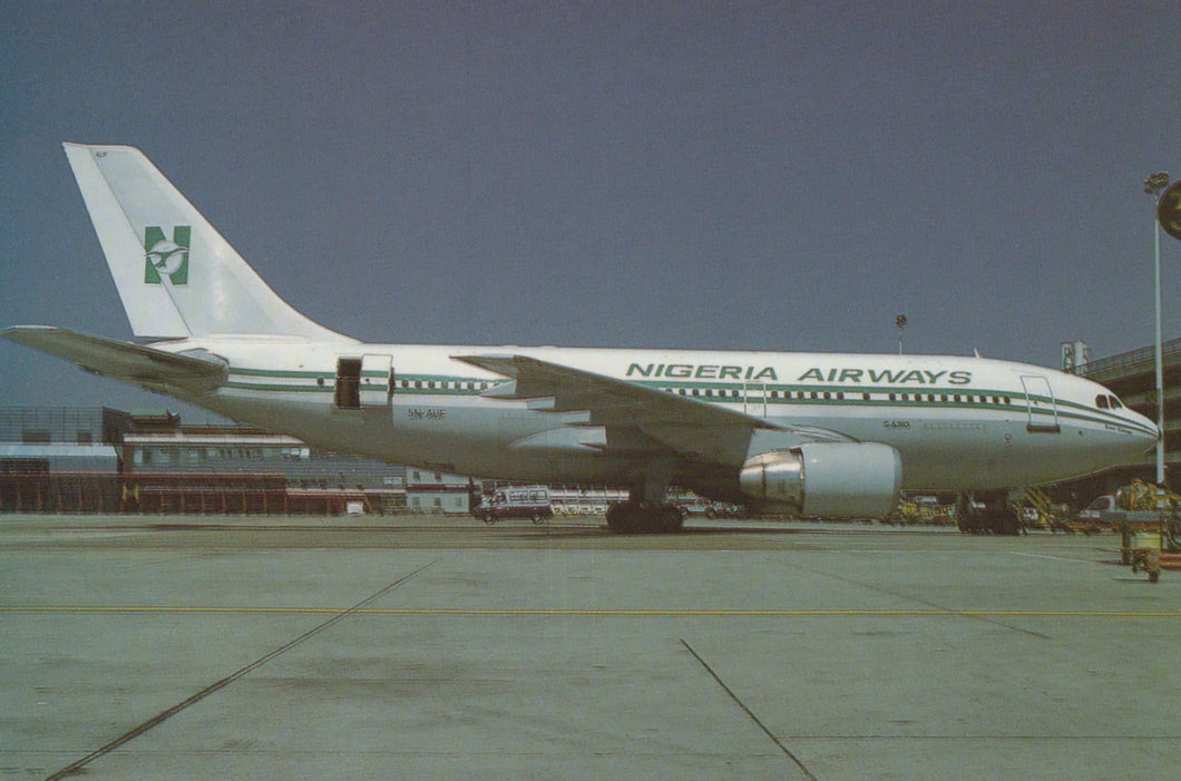 5N-AUF A310 Nigerian Aviation Postcard