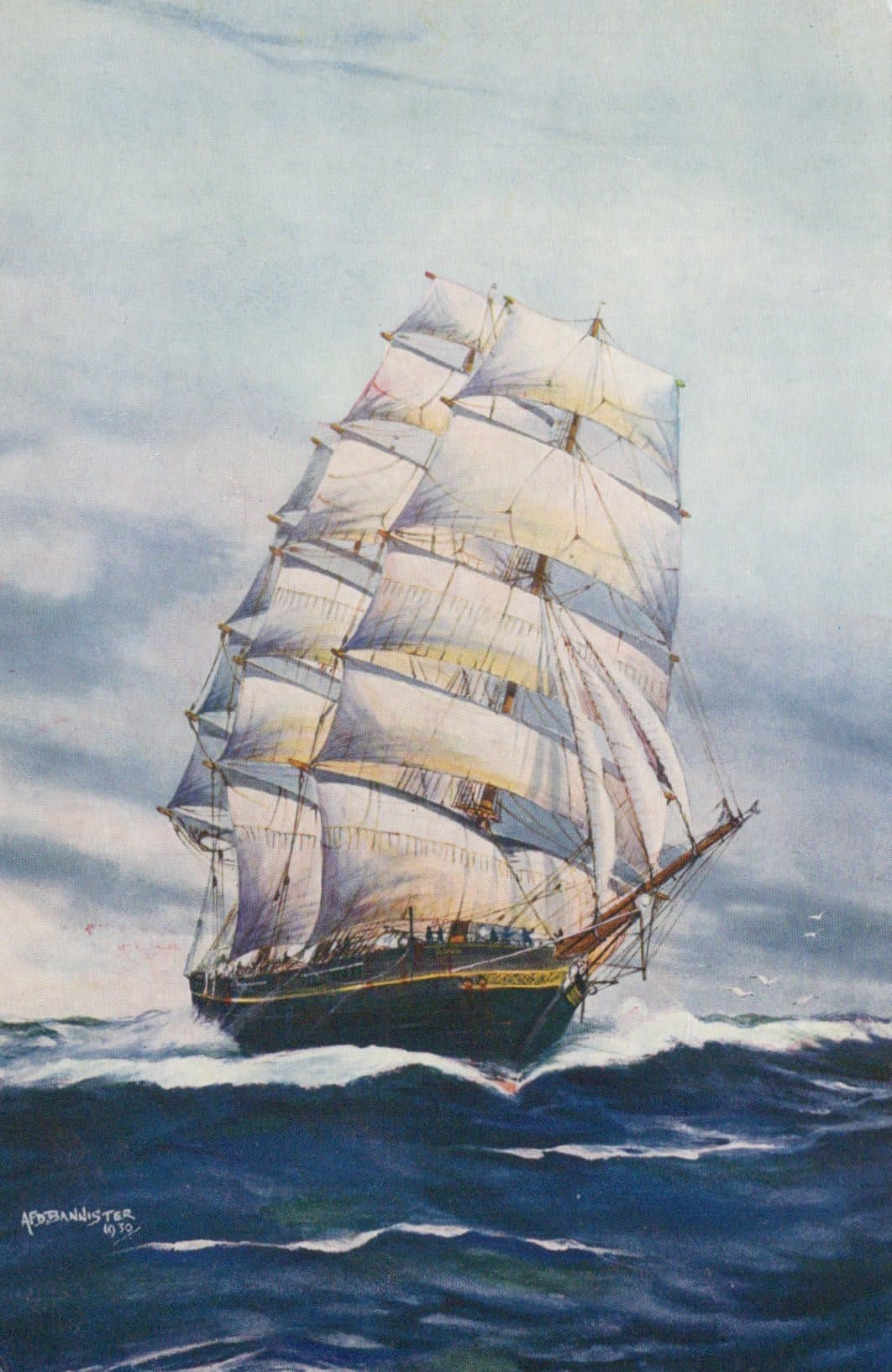 Shipping Postcard - Sailing Ship "Titania" - Mo’s Postcards 