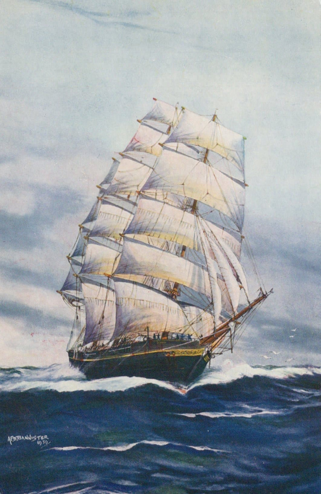 Shipping Postcard - Sailing Ship 
