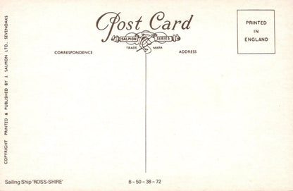 Shipping Postcard - Sailing Ship "Ross-Shire" - Mo’s Postcards 