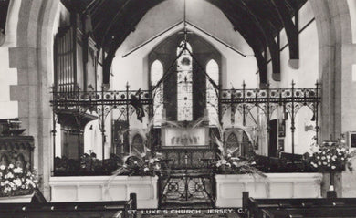 Channel Islands Postcard - Interior of St Luke's Church, Jersey - Mo’s Postcards 
