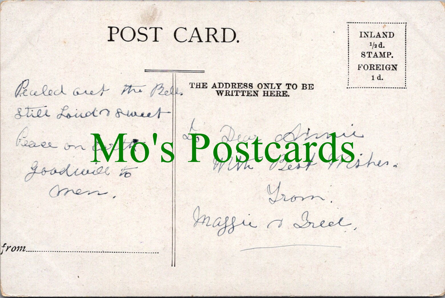 Greetings Postcard - Best Christmas Wishes