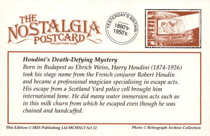 Magic Postcard - Harry Houdini's Death Defying Mystery - Mo’s Postcards 