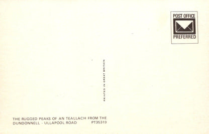 Scotland Postcard - The Rugged Peaks of an Teallach From The Dundonnell, Ullapool Road - Mo’s Postcards 