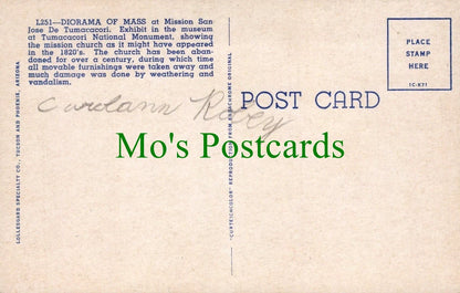 Mission San Jose De Tumacacori, Arizona - Mo’s Postcards 