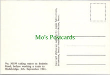 Load image into Gallery viewer, Engine No 30199 Taking Water at Bodmin Road in 1961
