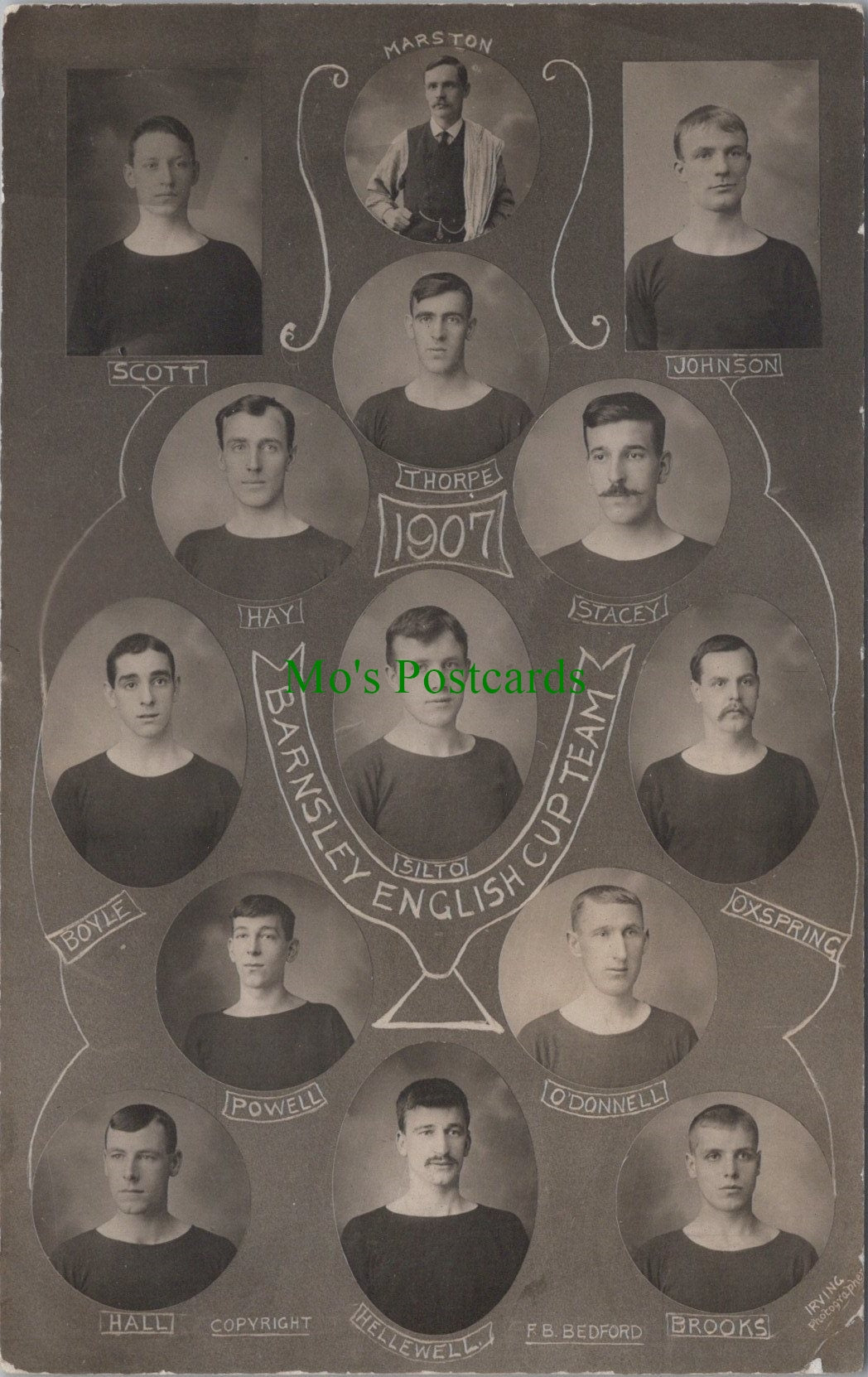 Barnsley 1907 English Cup Football Team