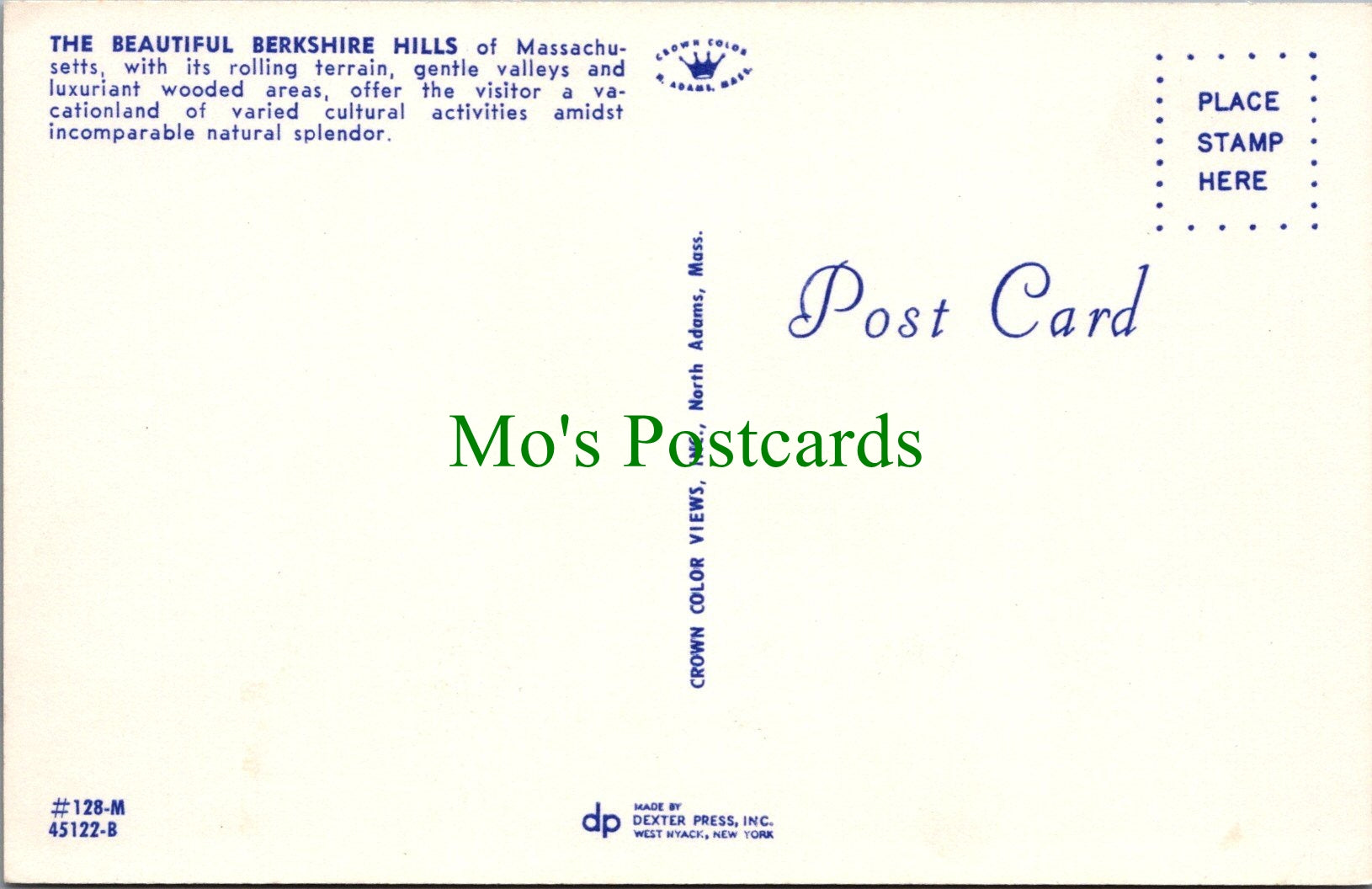 Greetings From Berkshire Hills, Massachusetts