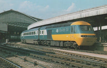 Load image into Gallery viewer, Railways Postcard - No 253 015 H.S.T.Unit at Temple Meads Station on 3rd August 1977 - Mo’s Postcards 
