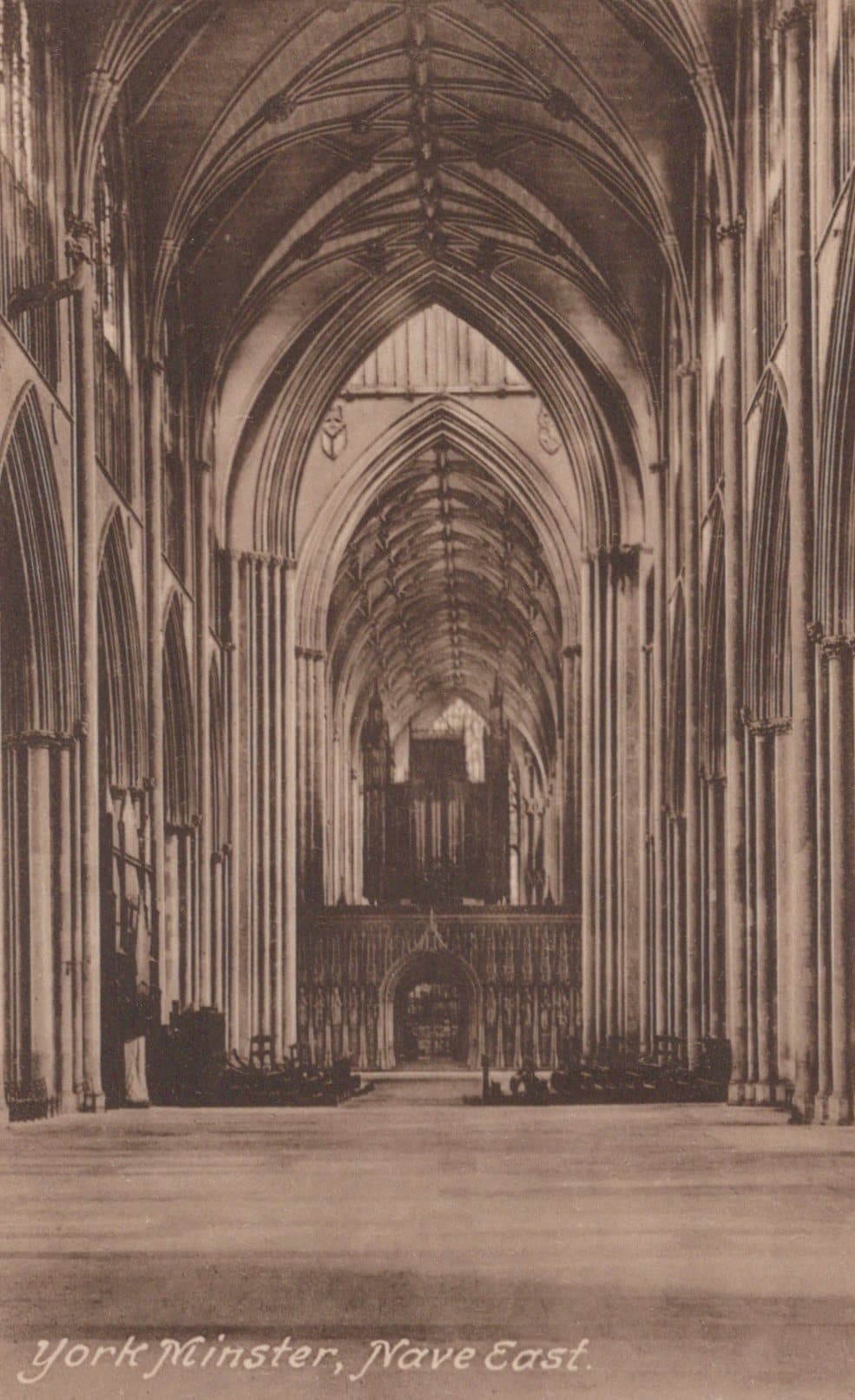 Yorkshire Postcard - York Minster - Nave East - Mo’s Postcards 