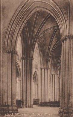 Yorkshire Postcard - York Minster - Across Nave - Mo’s Postcards 
