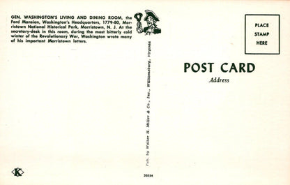 America Postcard - The Ford Mansion, Washington's Headquarters, Morristown, New Jersey - Mo’s Postcards 