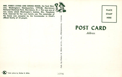 America Postcard - The Ford Mansion, Washington's Headquarters, Morristown, New Jersey - Mo’s Postcards 