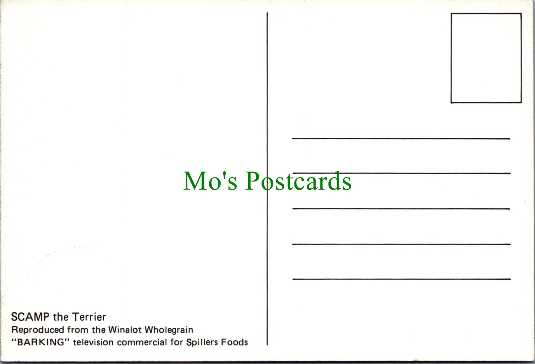 Dog Postcard - Scamp The Terrier