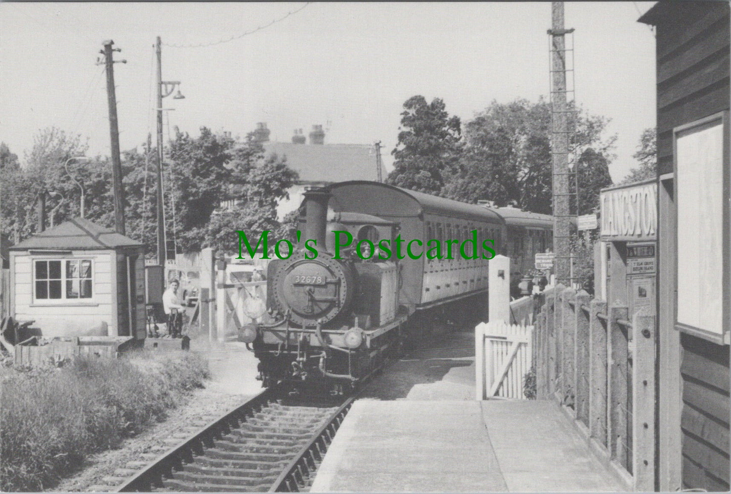 Railways Postcard - Train at Langston