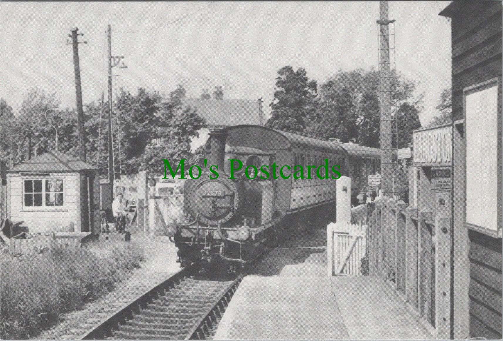 Railways Postcard - Train at Langston