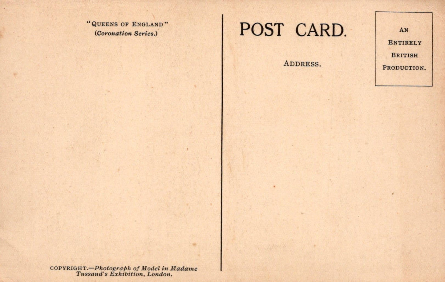 Royalty Postcard - Matilda of Flanders - "Queens of England", Madame Tussaud's Exhibition - Mo’s Postcards 