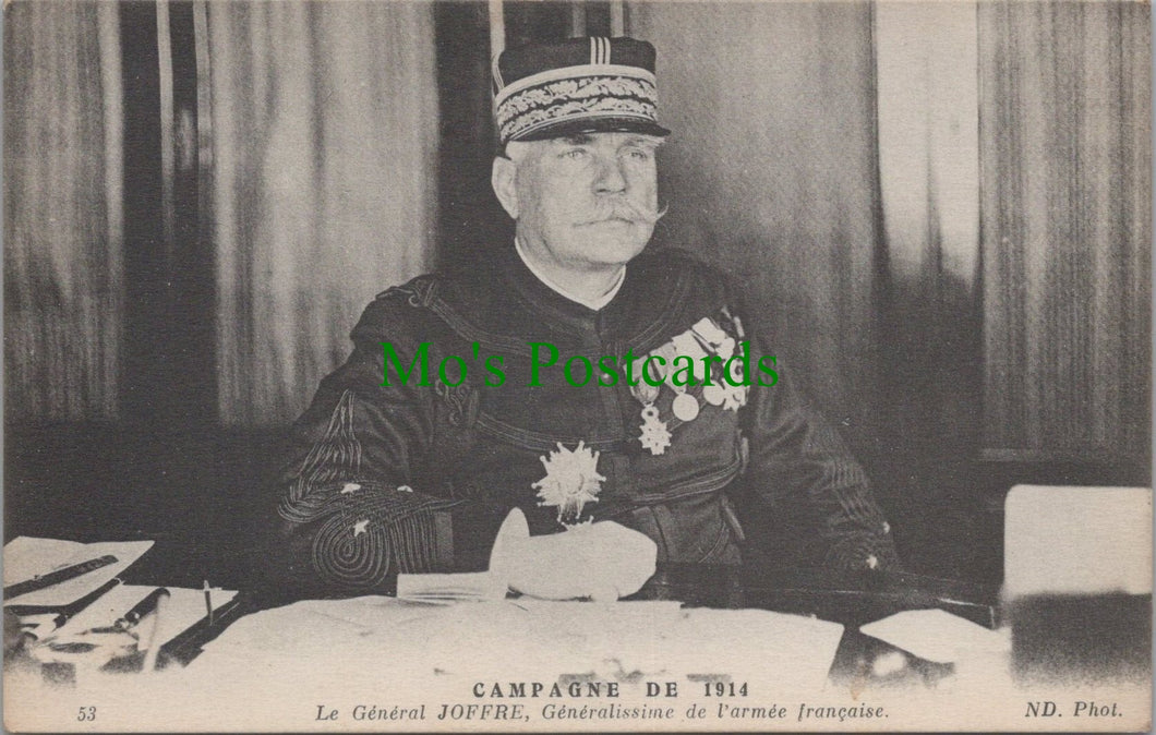 Military Postcard - Le General Joffre, Campagne De 1914