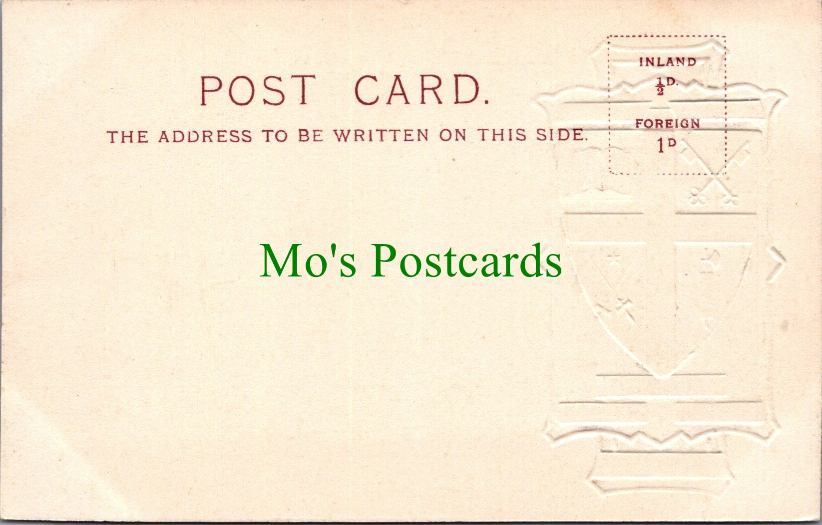 Embossed Heraldry Postcard, Cheltenham College