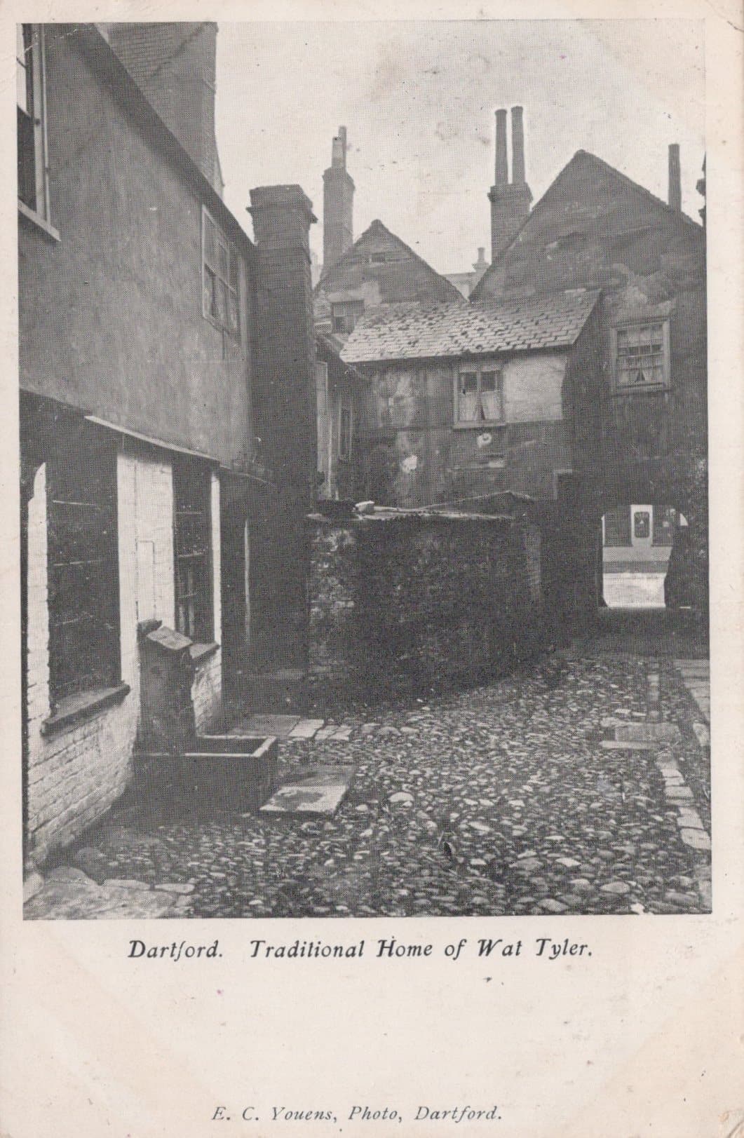 Kent Postcard - Dartford - Traditional Home of Wat Tyler, 1904 - Mo’s Postcards 