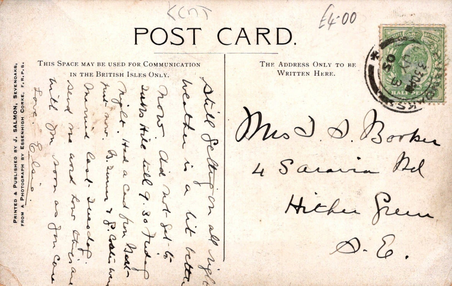 Kent Postcard - Otford Village, 1905 - Mo’s Postcards 
